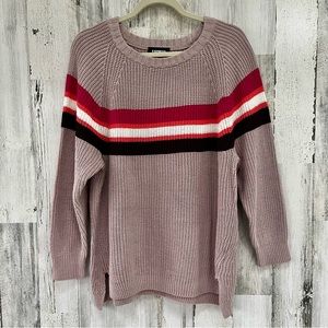 EXPRESS Mauve Striped Crewneck Knit NWT Sweater S